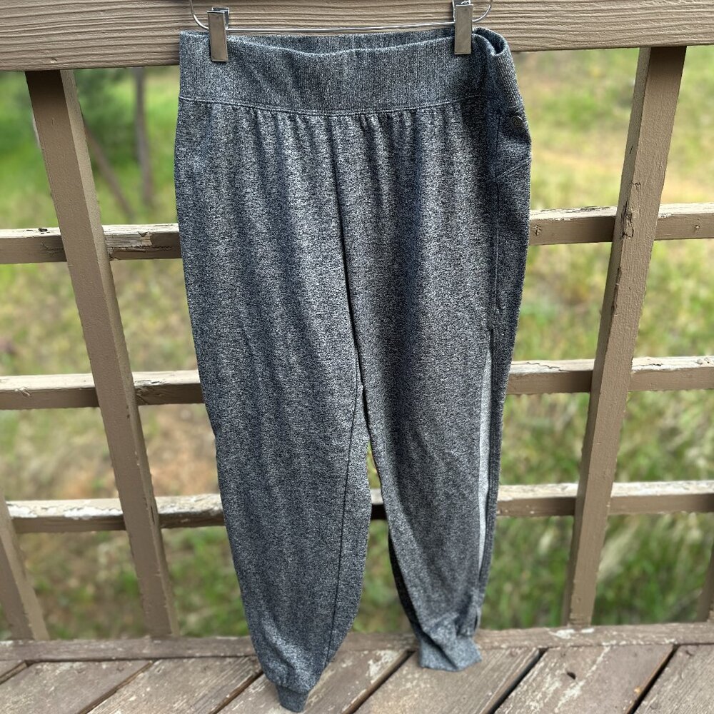 Zella Gray Athletic Pant with Open/Side-Slit Leg